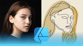 One Line Art Vector Portrait Affinity Designer Tutorial