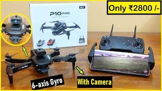 P10 Pro Mini drone Unboxing | HQ Dual WiFi camera, 360° roll, 1800 mAh Battery, IOA App display