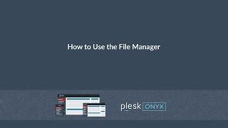 How to Use the File Manager
