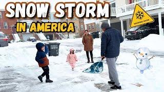 * SNOW STORM IN AMERICA * ️️️Pakistani MOM American Life