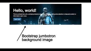 How to set background image in Bootstrap jumbotron box