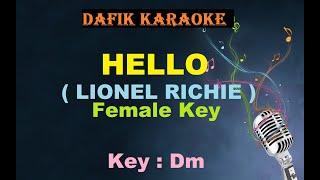 Hello (Karaoke) Lionel Richie ,Female key Dm