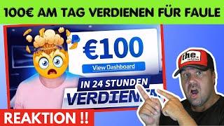 100€ AM TAG verdienen für FAULE  Passiv & Aktiv Geld verdienen im Internet 2024 #Michaelreagiert