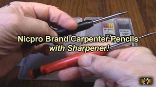 Nicpro Carpenter Pencils with Sharpener 26 Refills, Deep Hole Marker (Black, Red) - With Case REVIEW