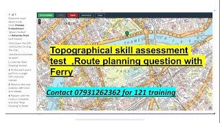 Topographical skill assessment test 2020 ,Route planning question with Ferry