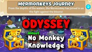 Odyssey Hard Mode | BTD6 Tutorial | almost No Monkey Knowledge |  Mermonkeys Journey