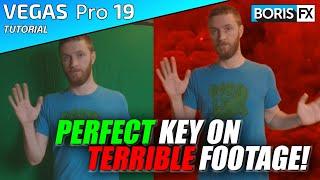 How to PERFECTLY Chroma Key TERRIBLE footage using Primatte Studio inside VEGAS Pro 19 ‍#145