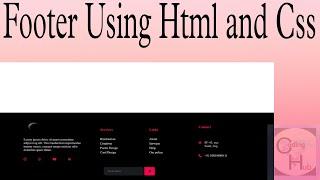 Footer Using Html and Css  || #Coding Hub