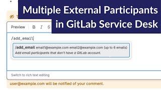 Multiple external participants in GitLab Service Desk