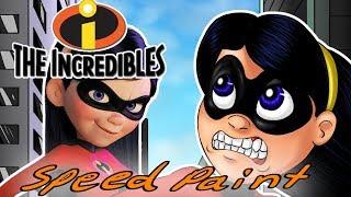 Agent Juice is Drawing Violet Parr | The Incredibles Speedpaint