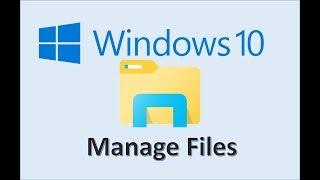 Windows 10 - File Explorer Management Tutorial - How to Organize Files and Folders - Folder Manager