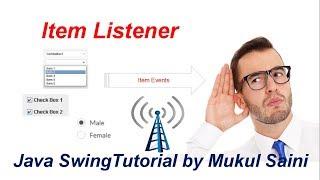 #15.3 Java Swing Tutorial | ItemListener on JCheckBox | How to add ItemListener with JCheckBoxes