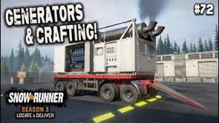 GENERATORS & CRAFTING | SNOWRUNNER SEASON 3 | PS5 | #72 | WISCONSIN GAMEPLAY.