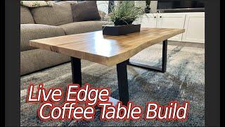 Live Edge Coffee Table Build || How to Woodworking