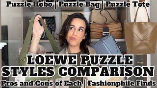 LOEWE PUZZLE STYLES COMPARISON | PUZZLE HOBO | PUZZLE TOTE | MINI PUZZLE | FASHIONPHILE FINDS