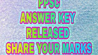 PPSC COOPERATIVE INSPECTOR  ANSWER KEY RELEASED