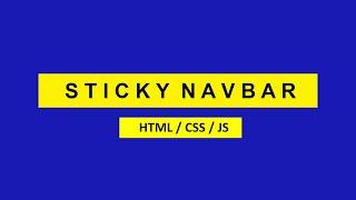 How to create sticky navbar after on scroll | Fixed navbar on scroll | sticky nav | fixed nav
