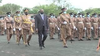 President Uhuru arrives at Administration Police Passing out parade 2021 APTC Embakasi.