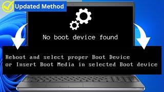 [Solved] Reboot and select proper boot device error or Insert boot media in selected boot device