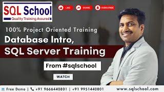 Database intro, SQL Server Training from SQL School I #sqlserver #newbatch #sqlschool