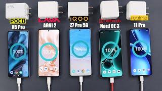 iQoo Z7 Pro Battery Drain & Charging Test Comparison Vs OnePlus Nord CE 3/Lava Agni 2/X5 Pro/11 Pro