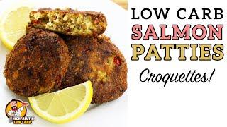 Low Carb SALMON PATTIES - EASY Keto Salmon Croquettes Recipe!