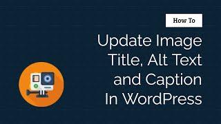 How To Update Image Title, Alt Text and Caption In WordPress