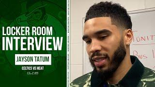 Jayson Tatum REACTS to Jaylen Brown - Duncan Robinson SCUFFLE | Postgame Interview