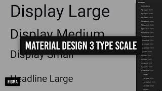 How to generate a Material Design 3 type scale in Figma