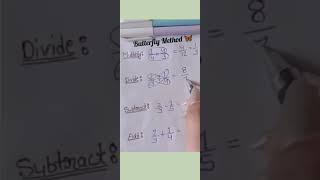 Easy way to add, subtract, multiply or divide fractions