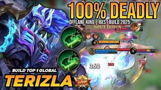 TERIZLA BEST BUILD 2025 | BUILD TOP 1 GLOBAL TERIZLA GAMEPLAY | MOBILE LEGENDS