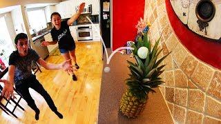 INSANE HOUSE PING-PONG TRICK SHOTS 2!