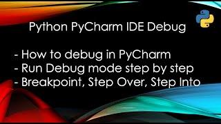 Python PyCharm IDE - How to run in debug mode?  Beginner Lesson (#python #pycharm #debugging )