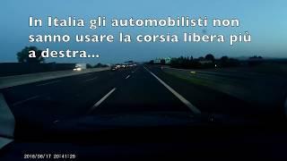 Superamento a destra in autostrada.