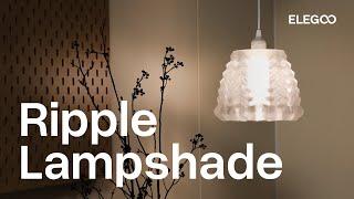 3D Printed Ripple Lampshade: IKEA-Inspired Using Elegoo Materials!