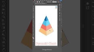 3D Pyramid Chart with Line Segment and Shape Builder in Adobe Illustrator | DesignMentor