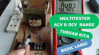 MULTITESTER ACV & DCV RANGE/ACTUAL VIDEO/TUTORIAL.