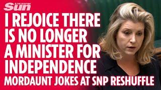 Penny Mordaunt mocks SNP by complimenting Humza Yousaf for not getting arrested