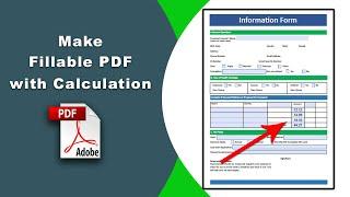How to make a fillable pdf with calculations using Adobe Acrobat Pro DC