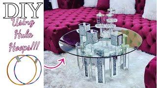 DIY COFFEE TABLE MADE WITH HULA HOOPS!