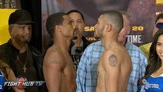 Andre Dirrell vs. Jose Uzcategui Full Weigh in & Face Off Video