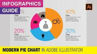 Modern Pie Infographic | Adobe Illustrator Tutorial | Illustrator Pie Chart Tutorial
