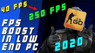 HOW TO BOOST FPS IN CSGO 2020 | FPS BOOST ON ANY SETUP WORK 100% IN 2020