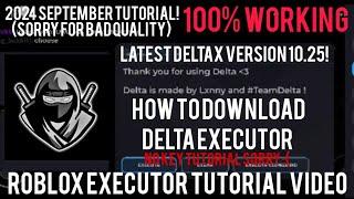 How To Download & Use Delta Executor V10.25 Lastest Version On Roblox! [2024 September Tutorial]