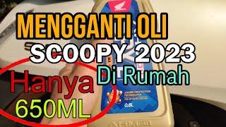 CARA GANTI OLI SCOOPY 2023 SENDIRI| GANTI OLI HONDA ALL NEW SCOOPY | KAPASITAS OLI SCOOPY 2023 650ML