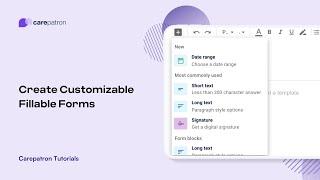 Create Customizable Fillable Forms