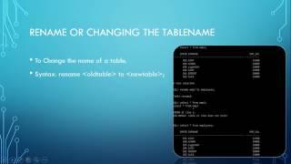 RENAME or CHANGE Table Name,SQL Basics Tutorial - 29