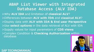 ALV IDA ( ALV on SAP HANA )