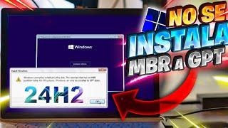 No se INSTALA Windows 11 24H2 / PASA de DISCO MBR a GPT RAPIDO - AOMEI Partition Assistant