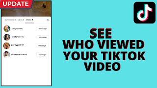 How To See Who Viewed Your Tiktok Video